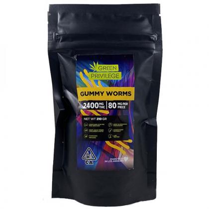 Green Privilege Gummy Worms 2400mg