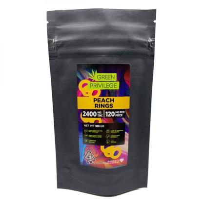 Green Privilege Peach Rings 2400mg
