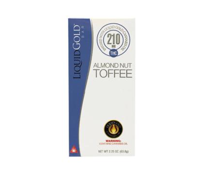 Liquid Gold Chocolate Bar 210mg Almond Nut Toffee