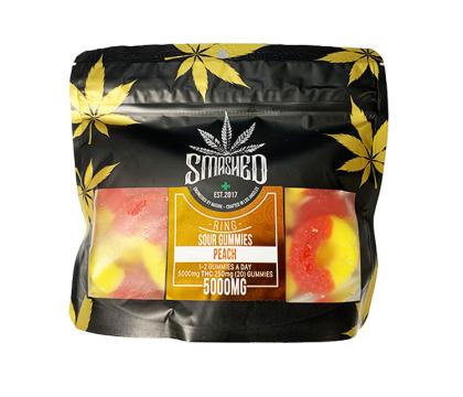 THC Edible 5000mg Peach Ring Gummies