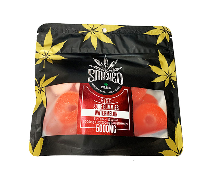 smashed chamoy sour worm gummies