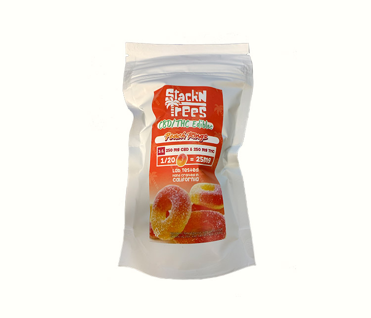 stack n trees peach rings 500mg
