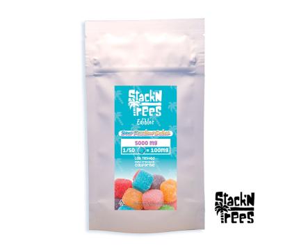 stack n trees sour rainbow cubes 5000mg